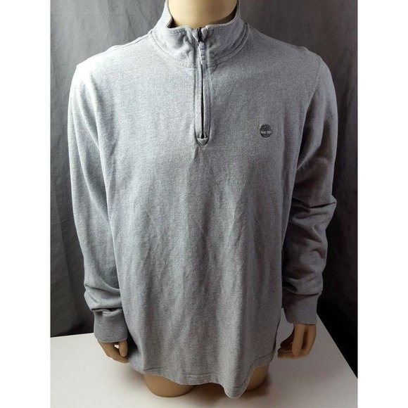 Timberland Heather Gray Mock Neck soft l33pb22 - Picture 1 of 4